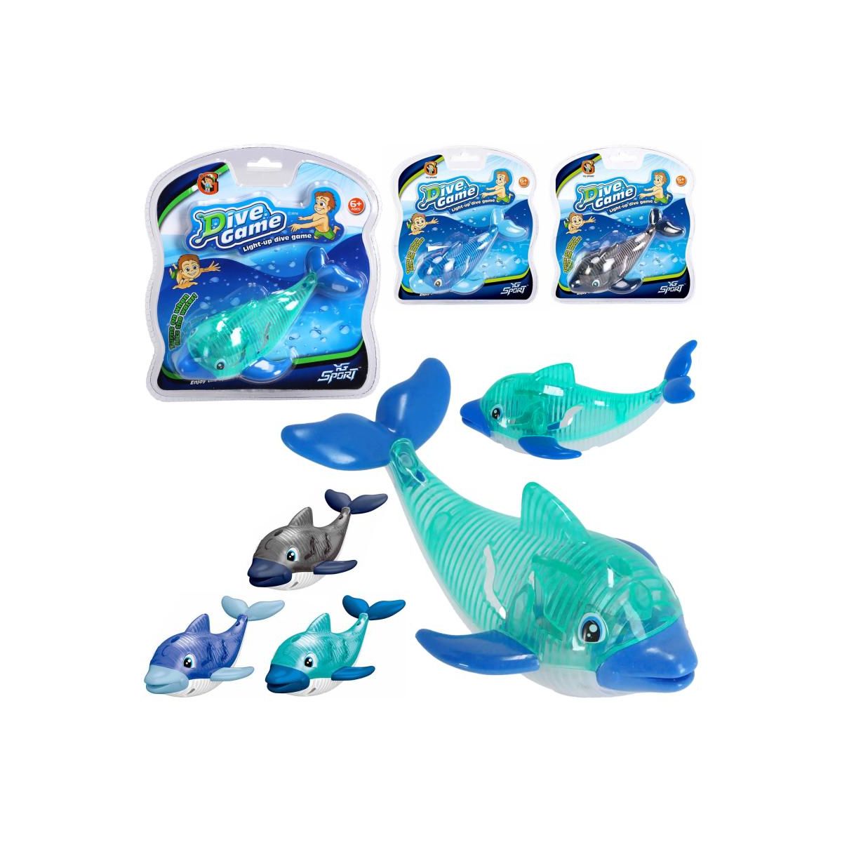 Zabawka do kąpieli Trifox delfin do nurkowania ze światłem (A-0637)