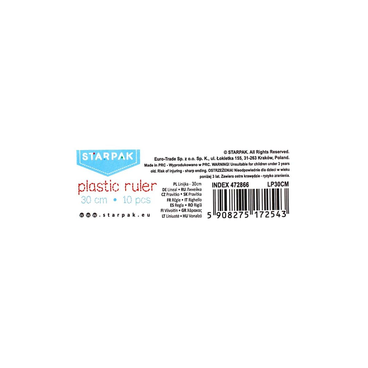 Linijka plastik Starpak 30cm (472865)