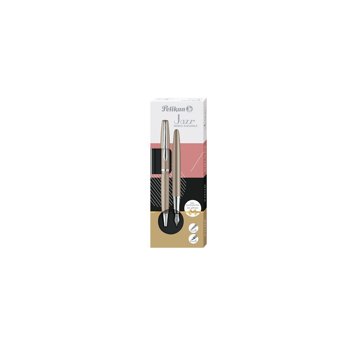 Zestaw piśmienniczy Jazz Noble Elegance Taupe pióro+długopis Pelikan (400198412)