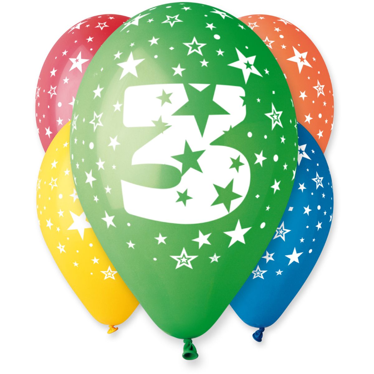 Balon gumowy Z NADRUKIEM 5 szt mix Godan (GS110/3)