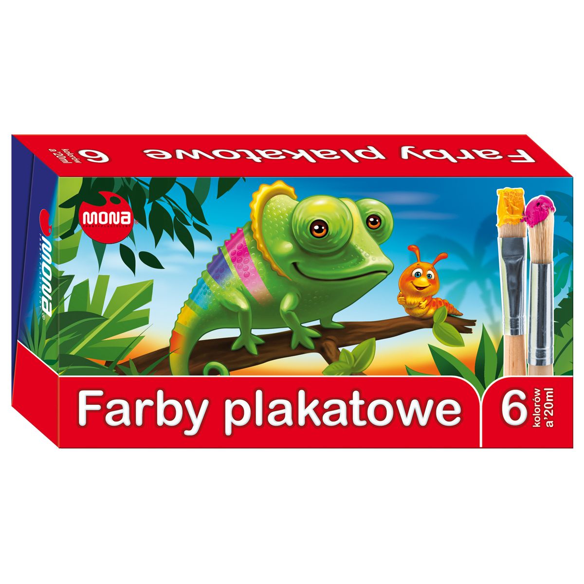 Farby plakatowe Mona kolor: mix 20ml 6 kolor.