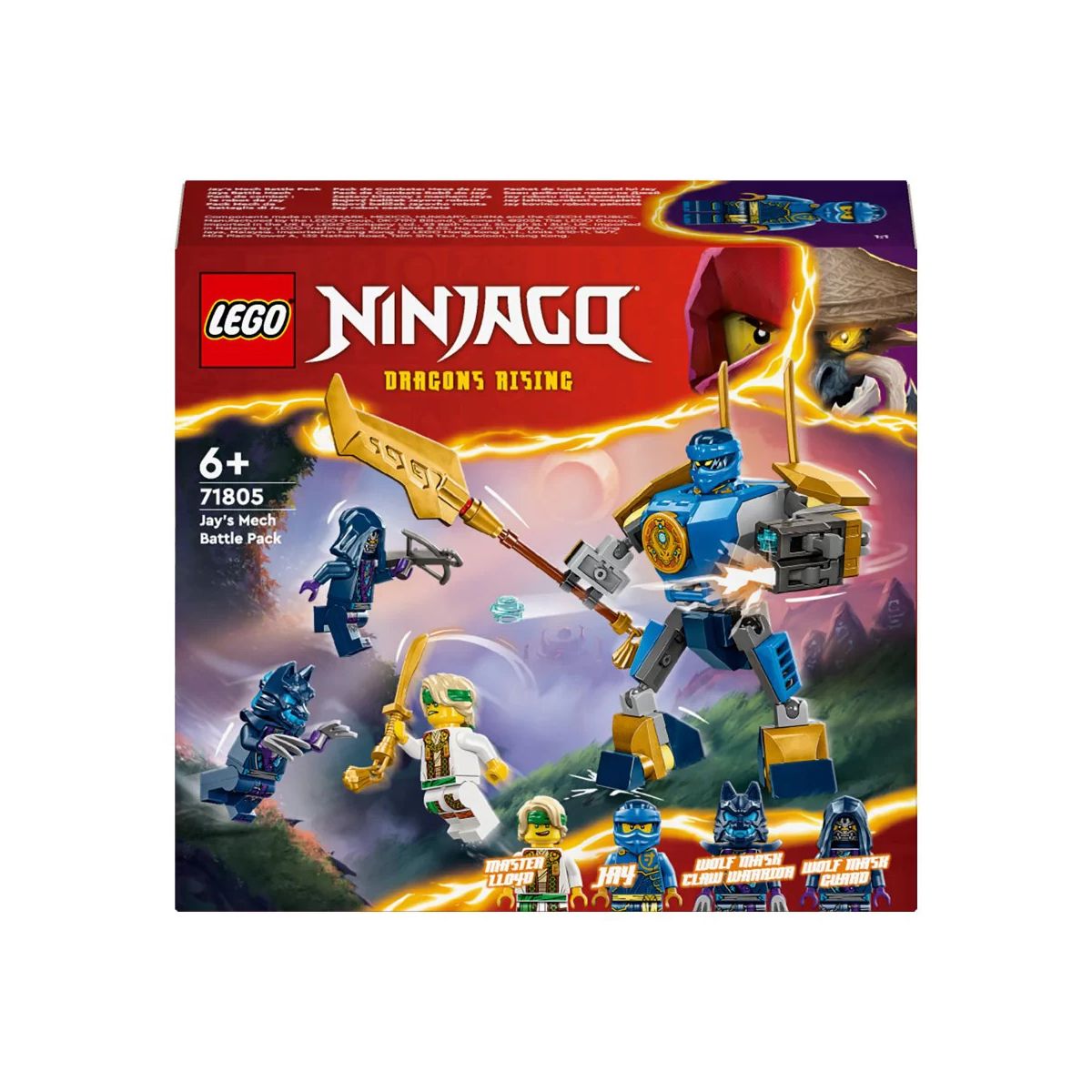 Klocki konstrukcyjne Lego Ninjago Zestaw bitewny z mechem Jaya (71805)