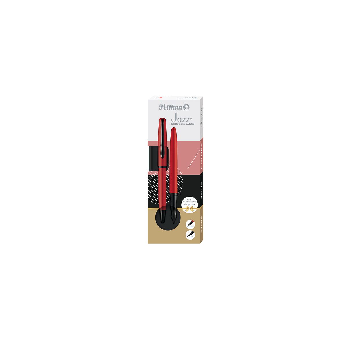Zestaw piśmienniczy Jazz Noble Elegance Red pióro+długopis Pelikan (400198410)