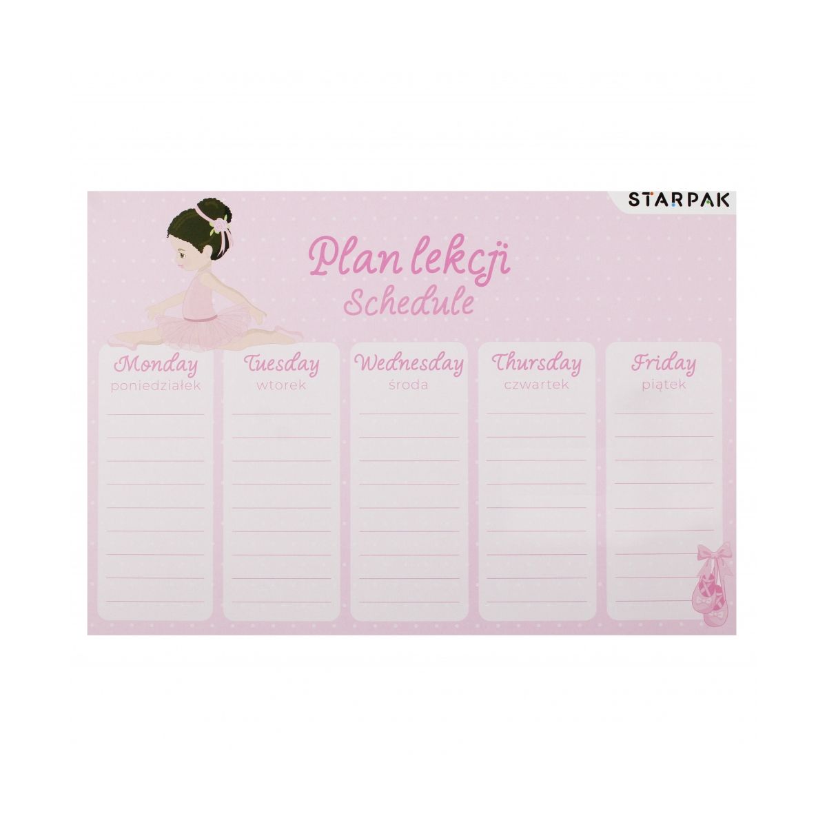 Plan lekcji Starpak Balerina (536138)