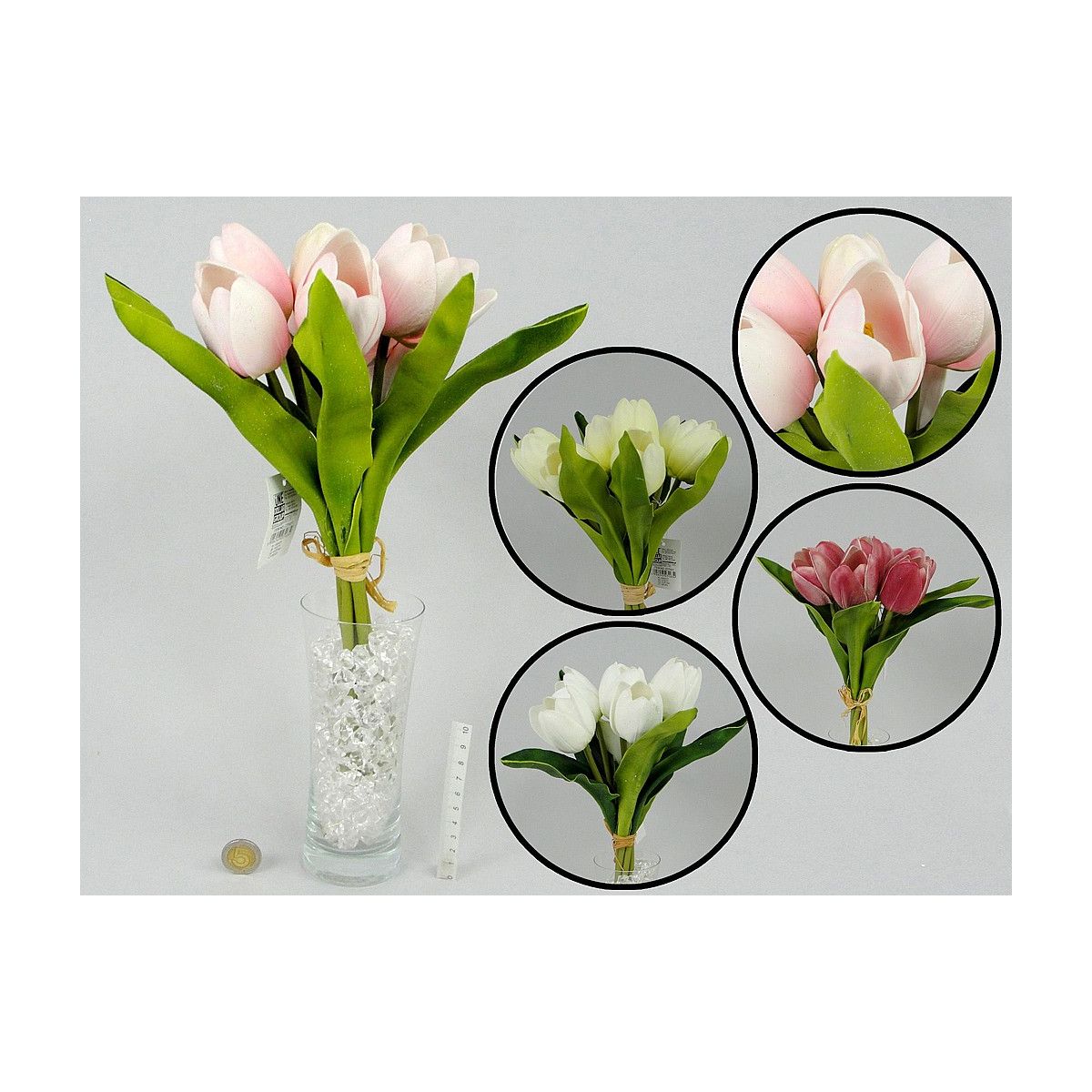 Dekoracja bukiet tulipanów 32cm One Dollar (231634)