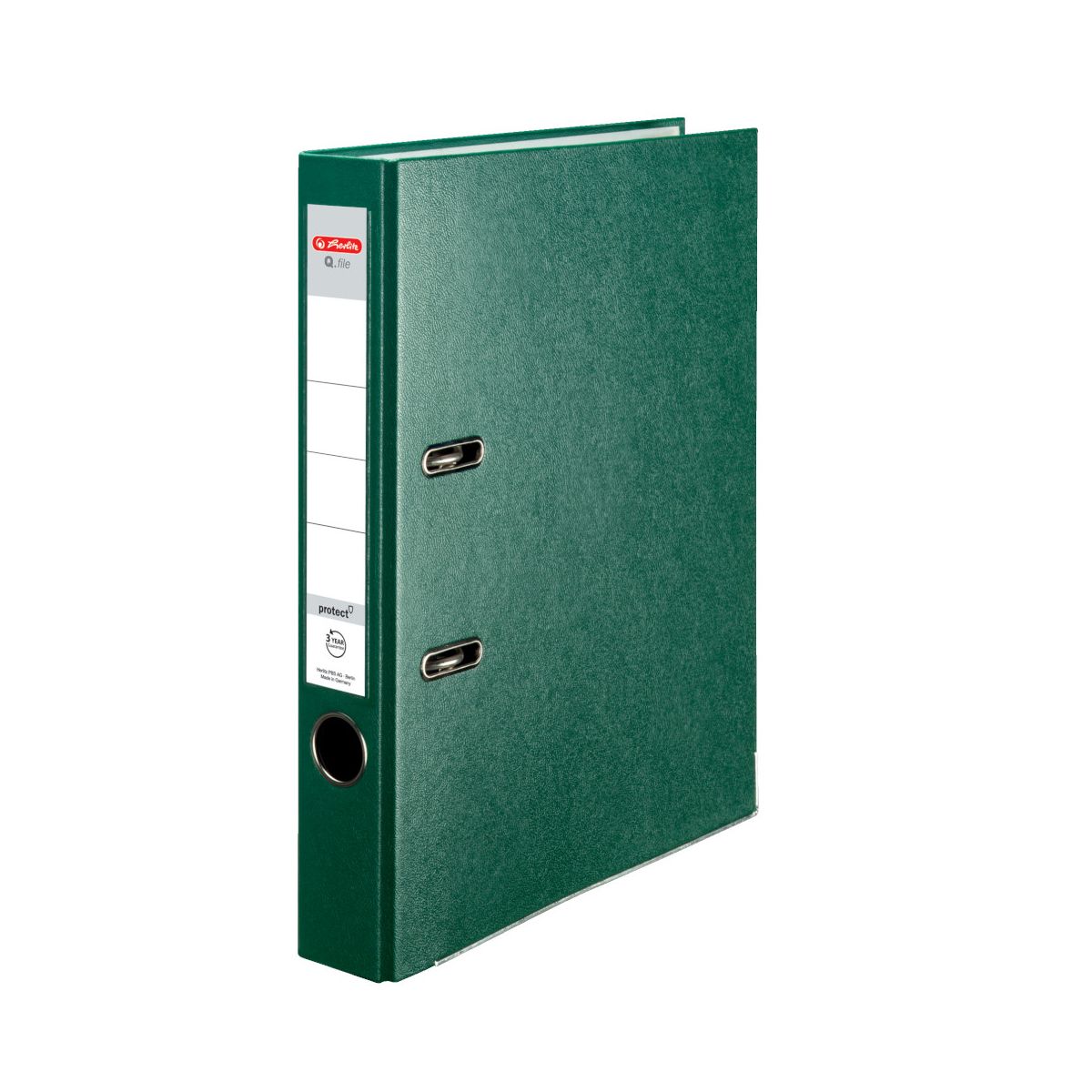 Segregator dźwigniowy Herlitz Q. file Standard A4 50mm zielony (0011167509)