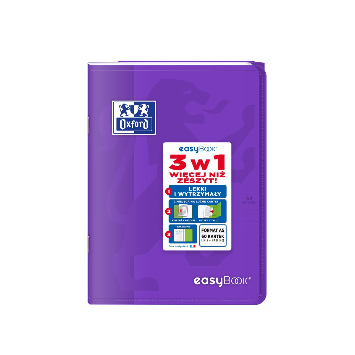 Zeszyt EASYBOOK A5 60k. 90g linia Oxford (400146694)