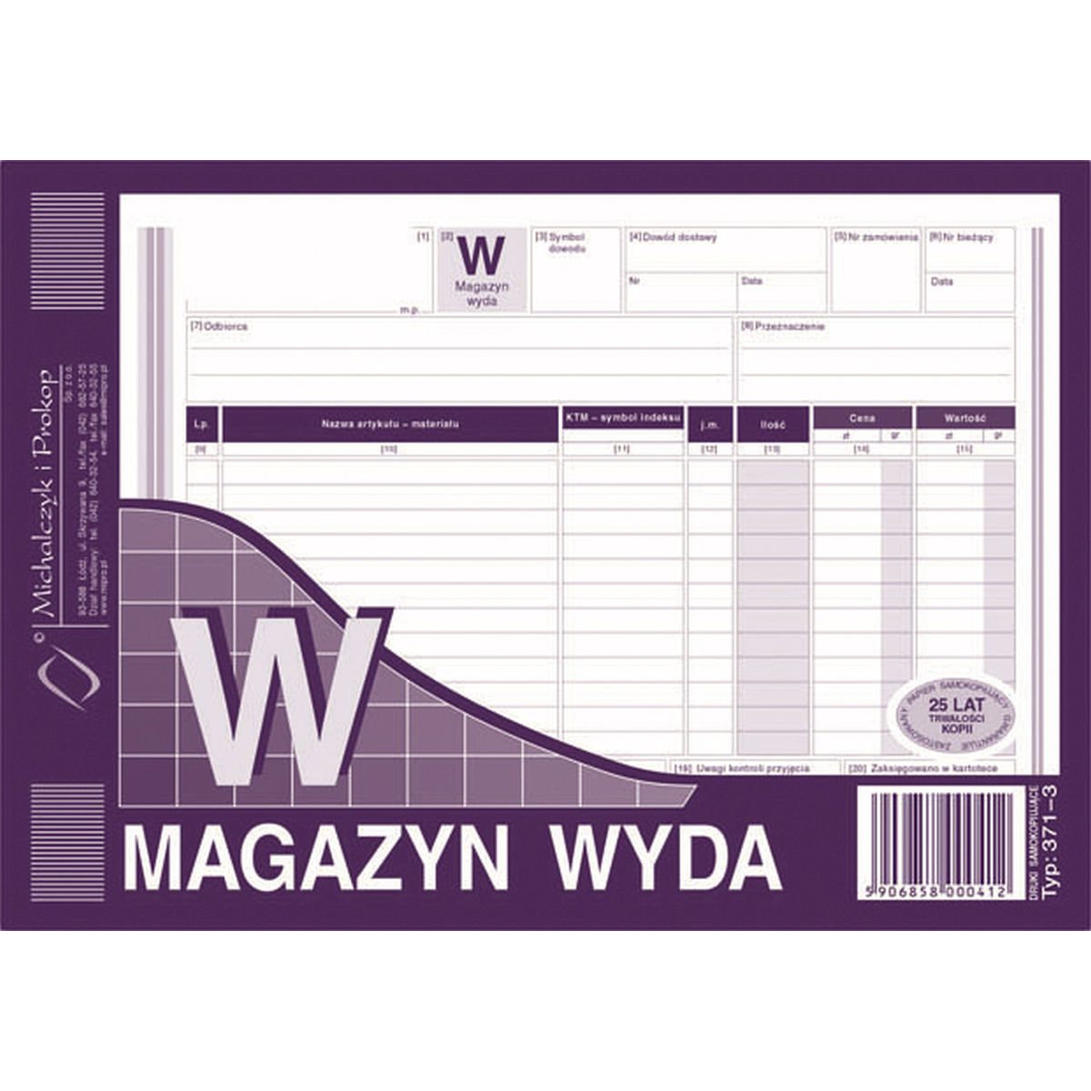 Druk samokopiujący Michalczyk i Prokop Magazyn wyda A5 80k. (371-3)