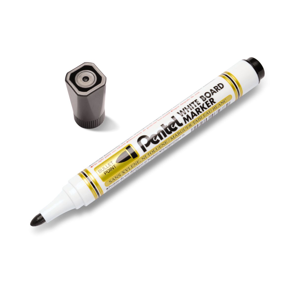 Marker suchościeralny Pentel, czarny 1,9mm okrągła końcówka