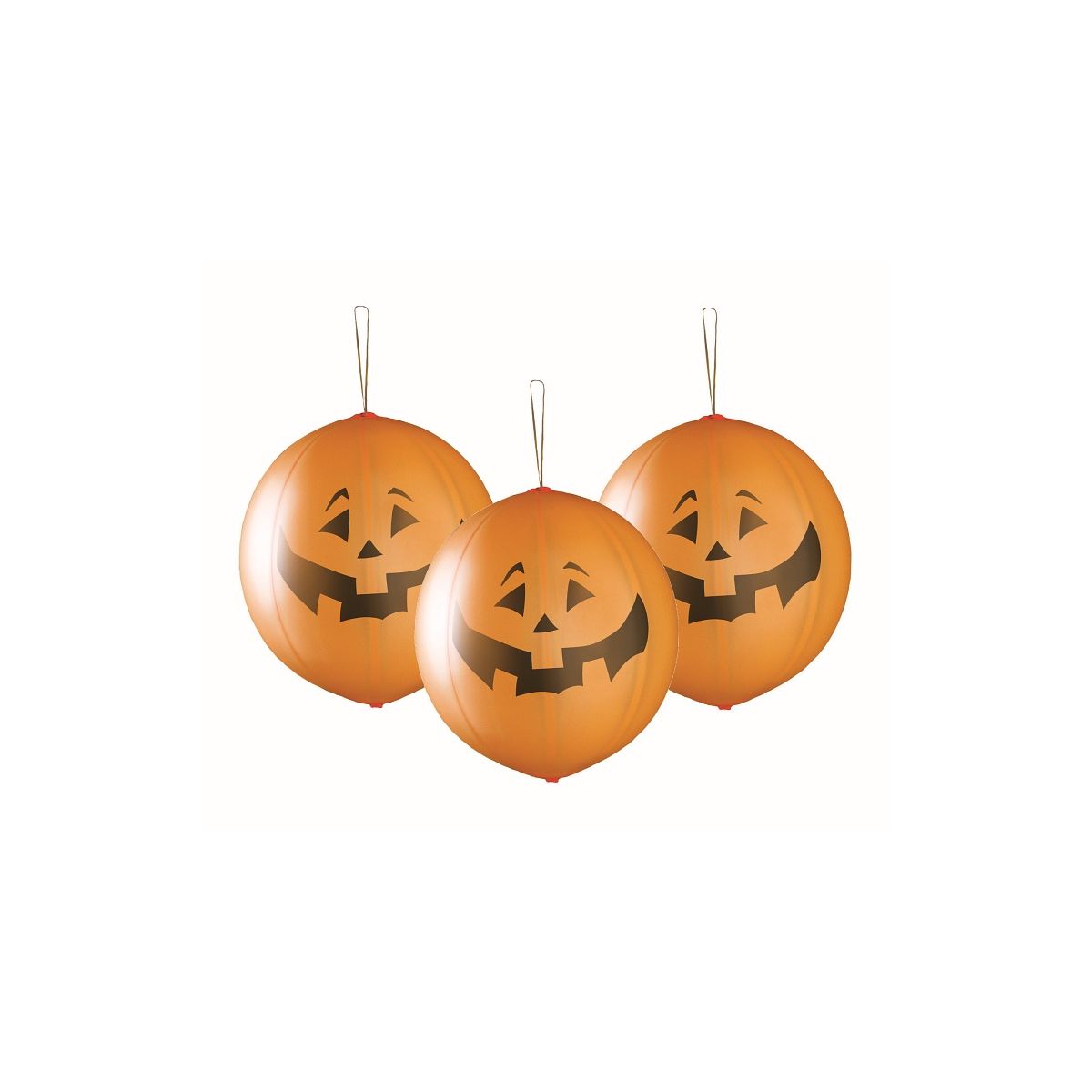 Balon gumowy PREMIUM DYNIE NA HALLOWEEN 3 szt pomarańczowy 450mm 18cal Godan (GB/PG17)