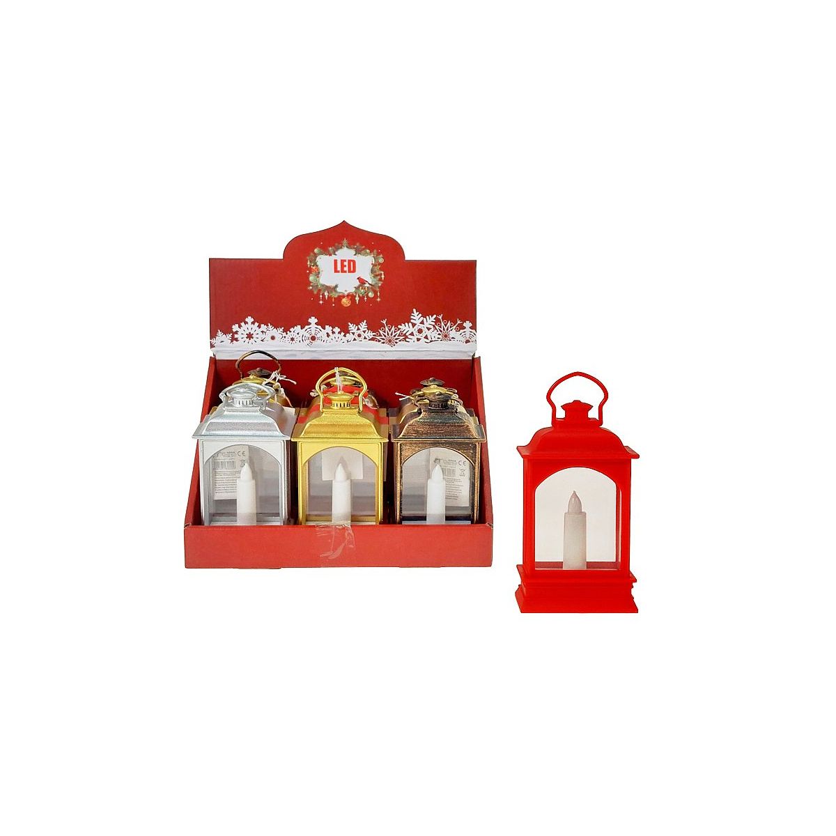 Lampki świąteczne świeczka, ze światłem LED, 12x7x4cm Adar (602250)
