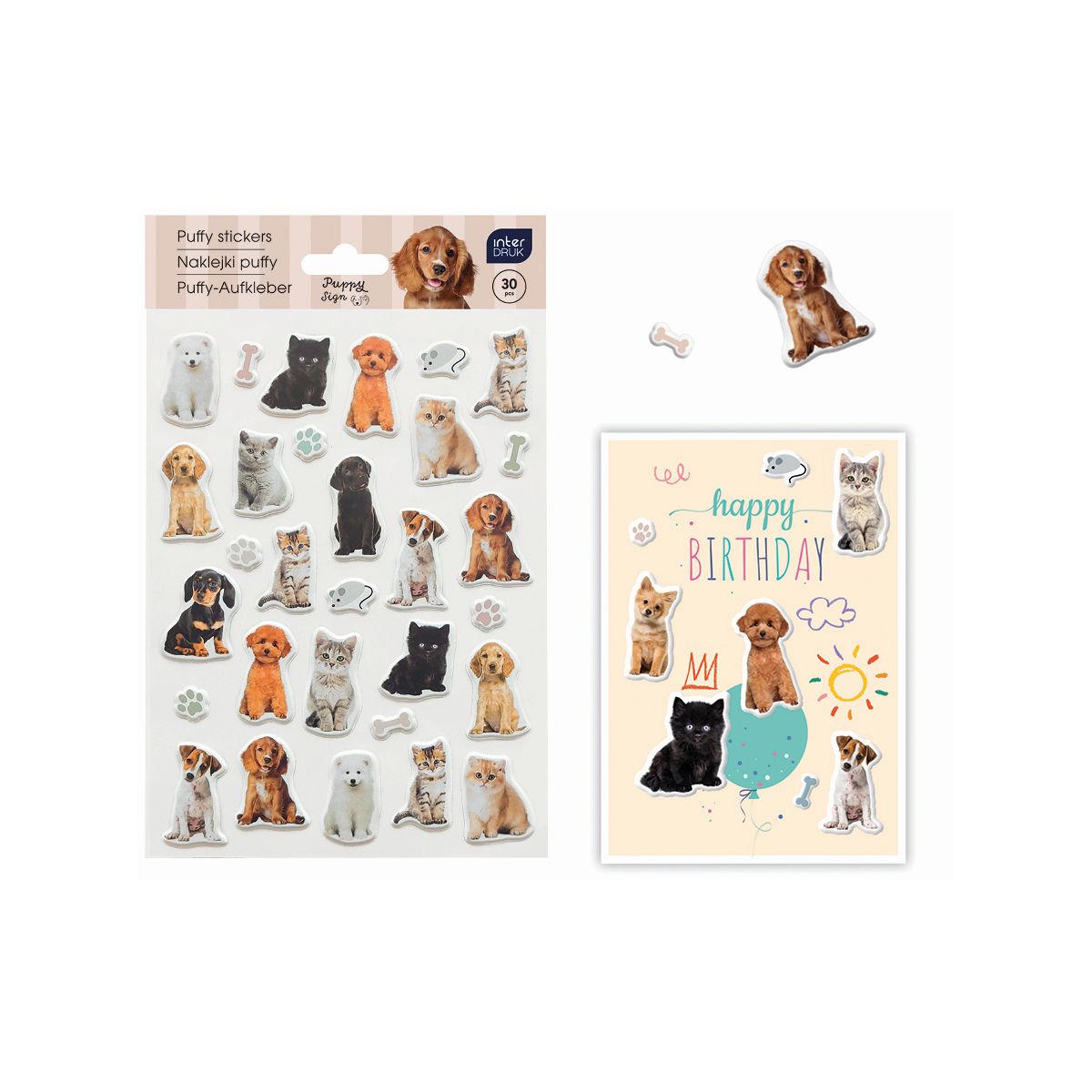 Naklejka (nalepka) PUPPY SIGN Interdruk (30szt)