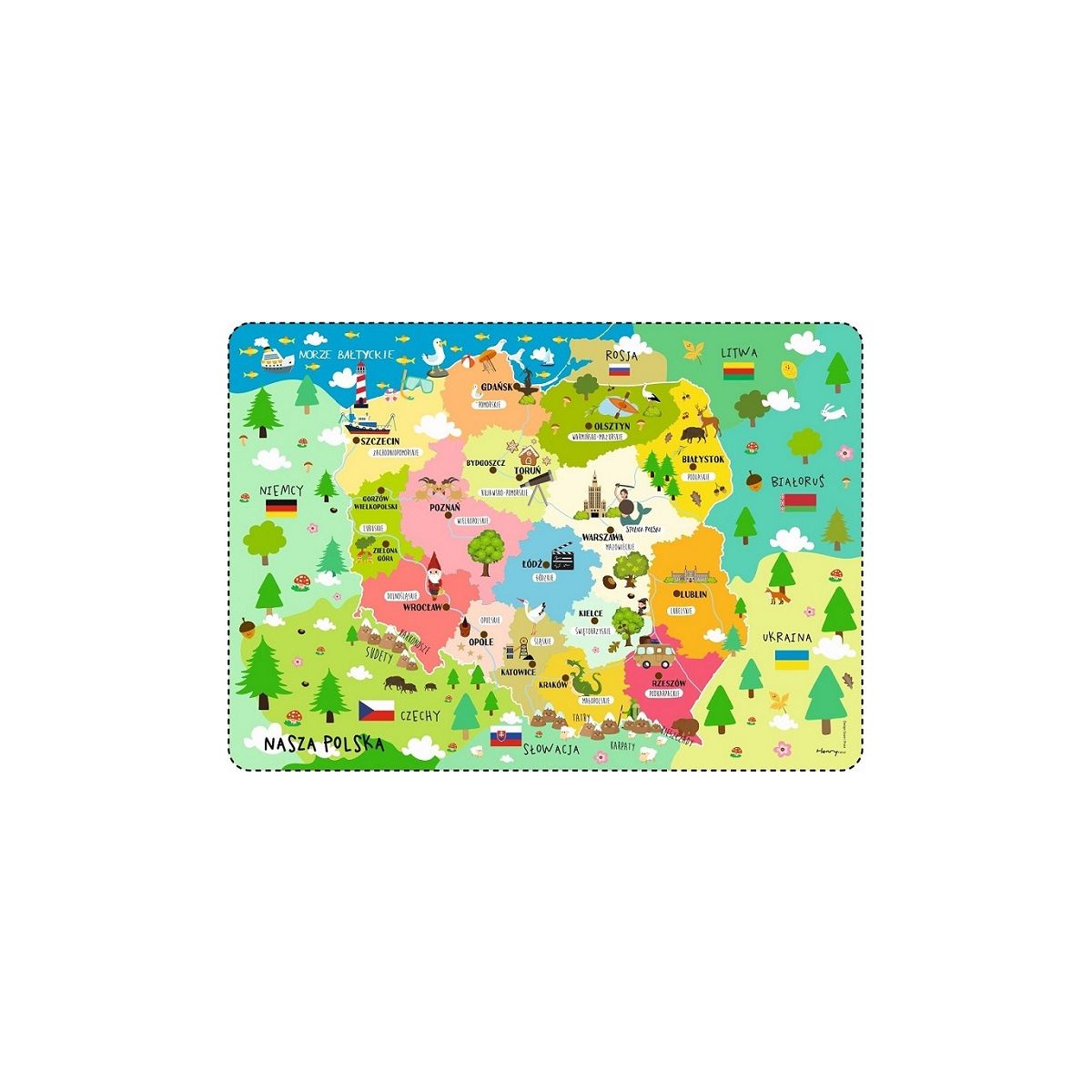 Podkład na biurko Henry Polska mix PVC PCW (5907222713693)