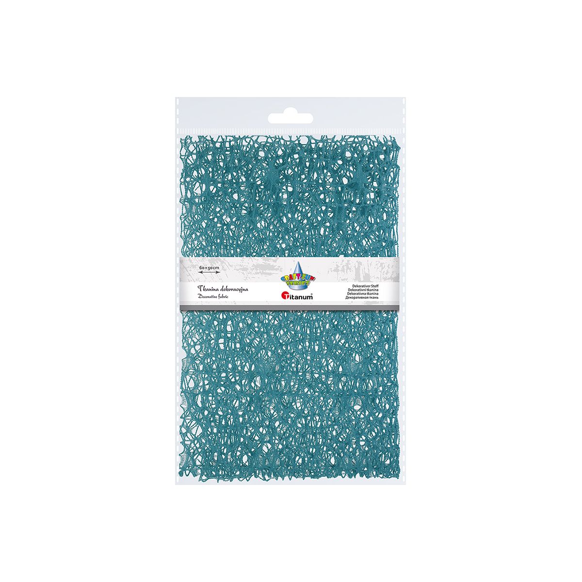 Ozdoba materiałowa Craft-Fun Series siatka koronkowa turkusowa Titanum (25CR0331-21)