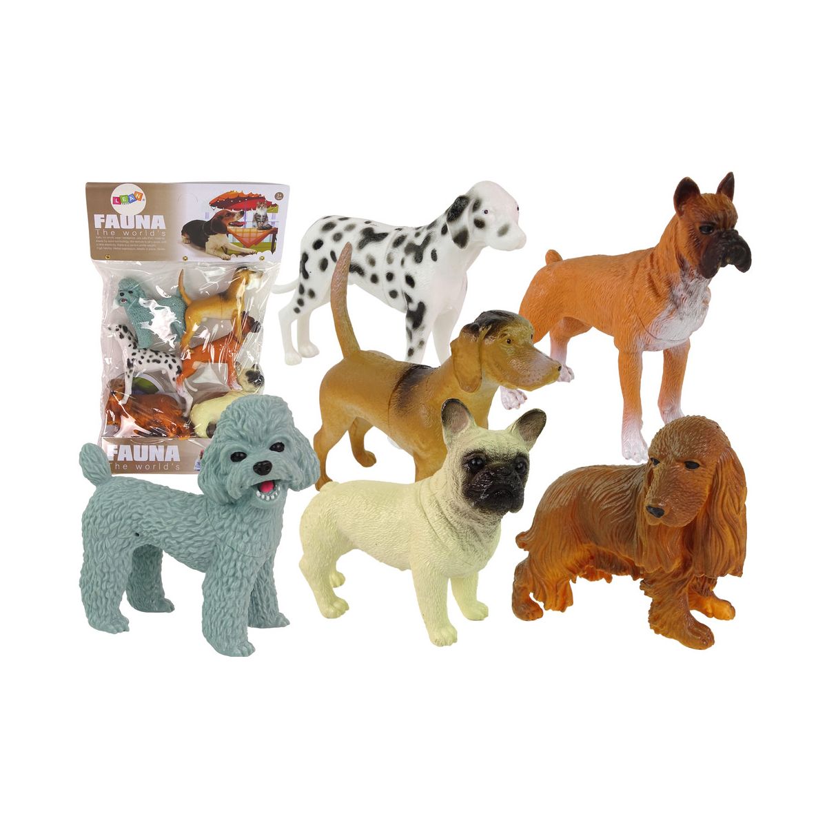 Figurka 6 szt., psy rasowe Lean (13197)