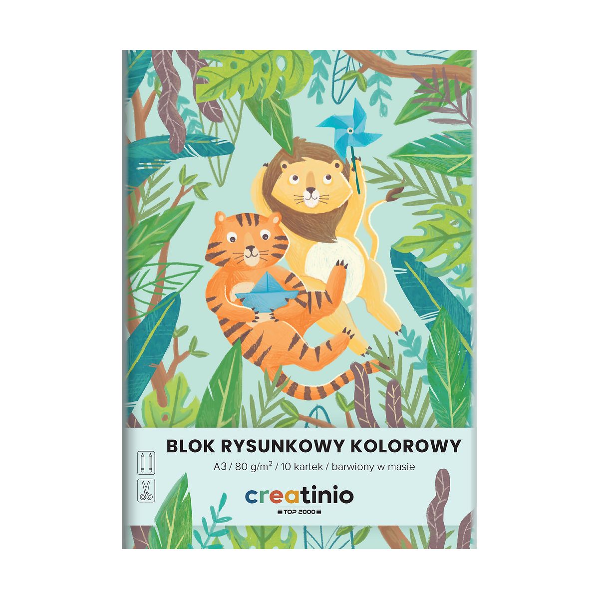 Blok rysunkowy Top 2000 Creatinio A3 kolorowy 80g 10k (400176666)