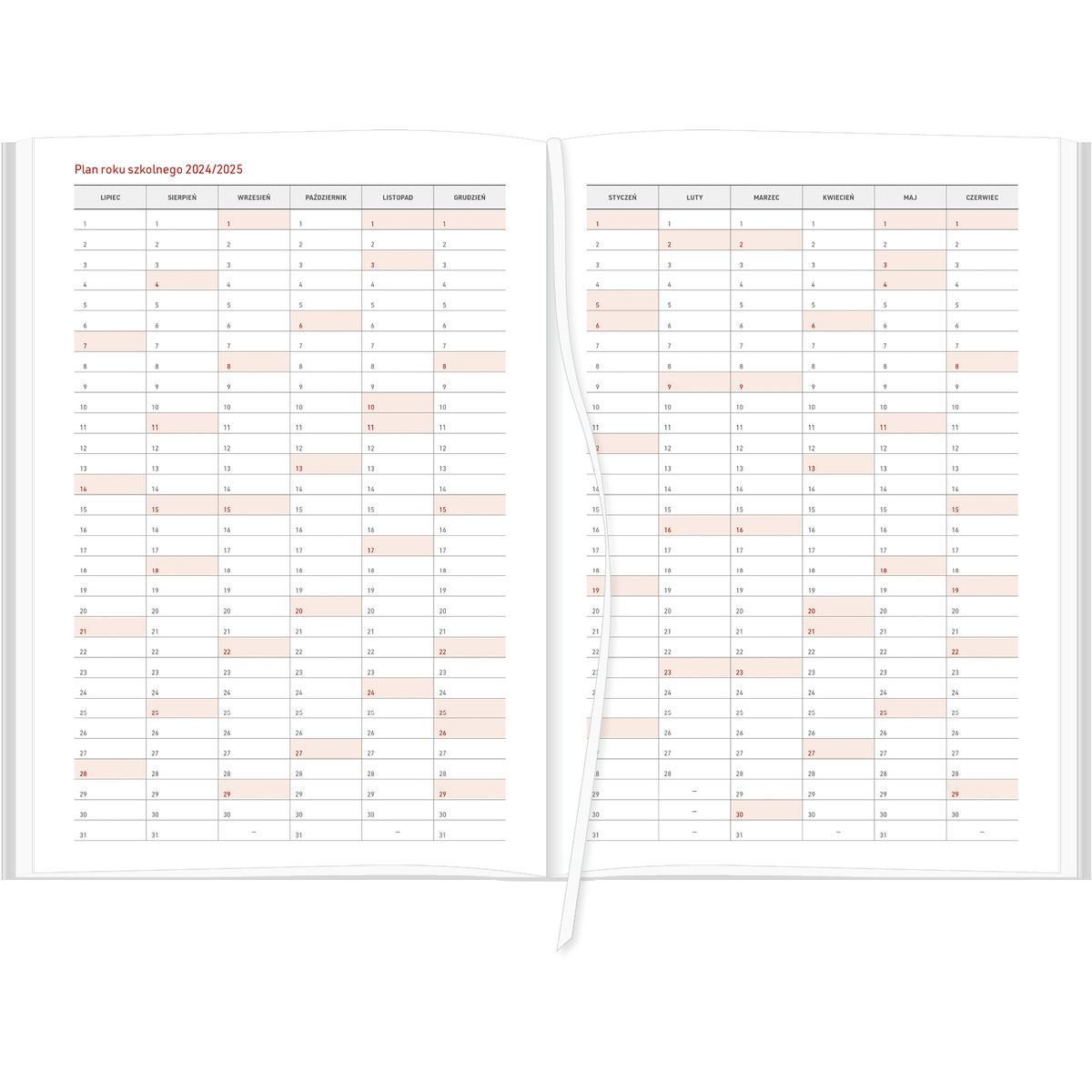 Kalendarz nauczyciela książkowy (terminarz) VIVELLA Wydawnictwo Wokół Nas 2024/2025 B5 tygodniowy B5 (B5TN066B-seledyn)