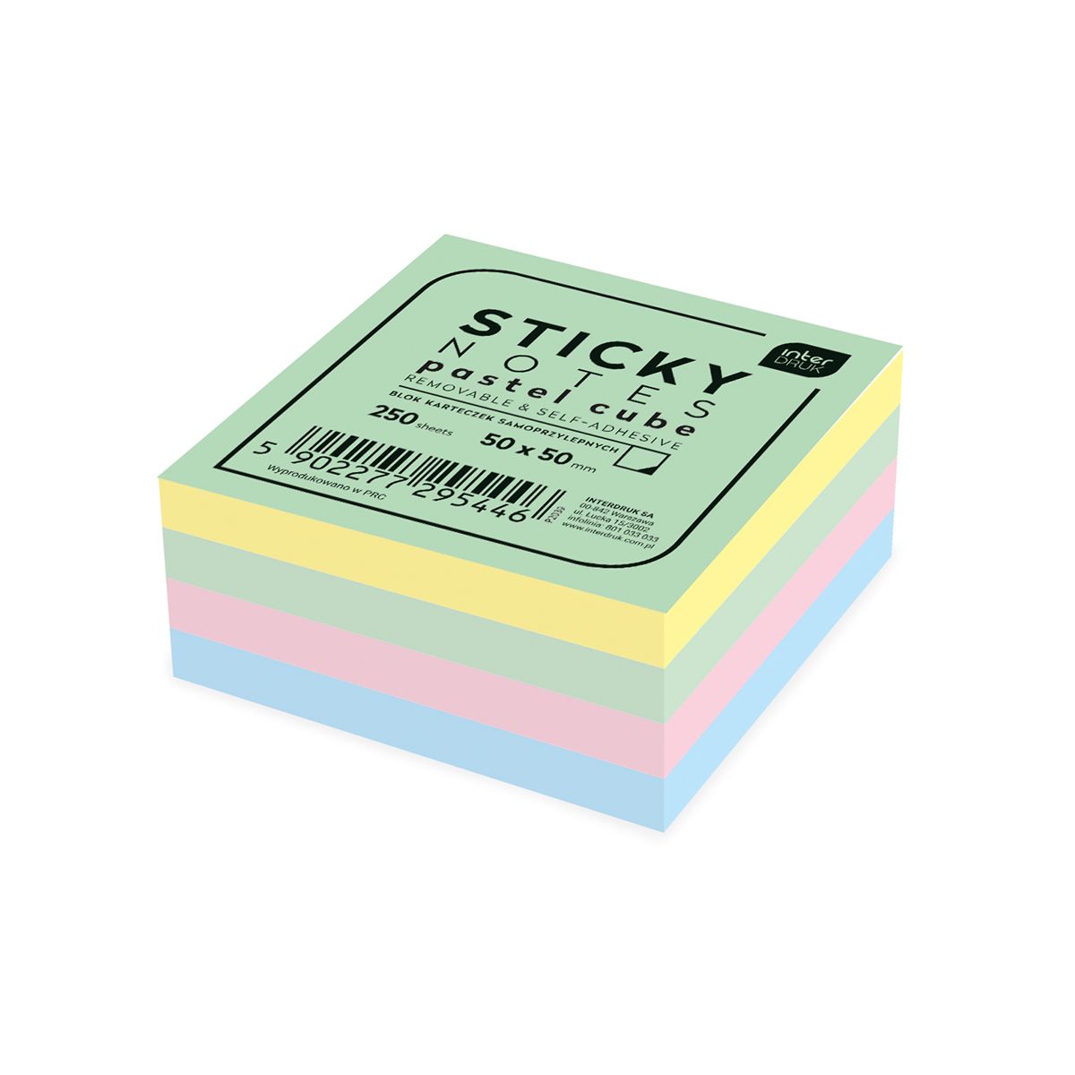 Notes samoprzylepny (karteczki) Interdruk mix 250k [mm:] 50x50 (5902277295446)