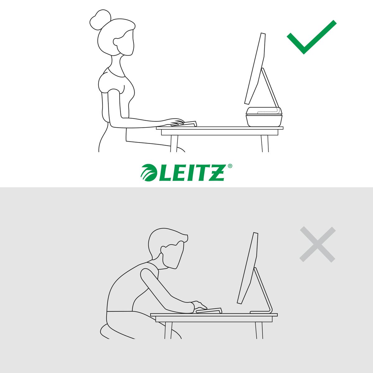Podstawka Leitz ergo ciemno szara (65040089)