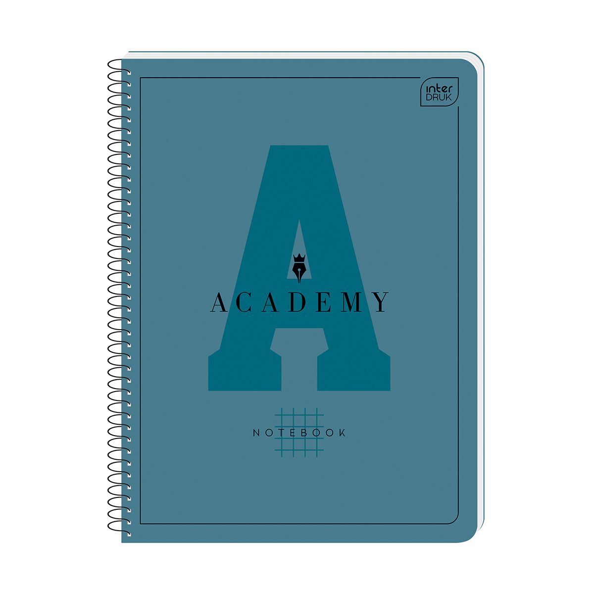 Kołozeszyt (kołonotatnik) ACADEMY Hybry A4+ 80k. 90g krata Interdruk