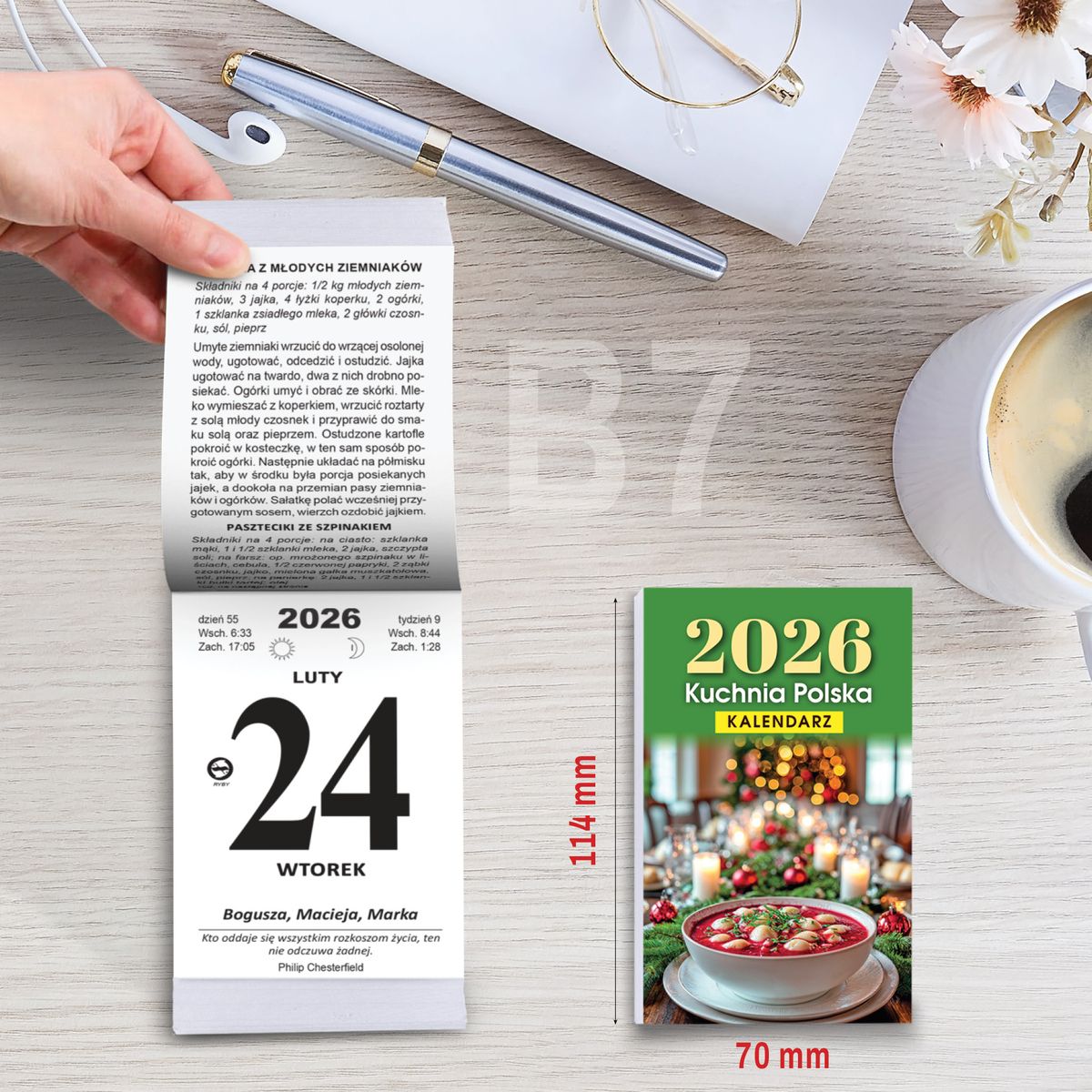 Kalendarz ścienny (401000) k:2915-377 ZDZIERAK KUCHNIA POLSKA B7 Press