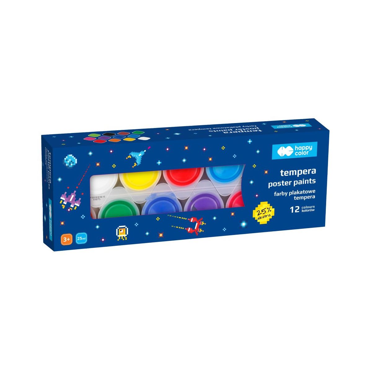 Farby plakatowe Happy Color Pixi Planet (HA 3310 0025-PP12)