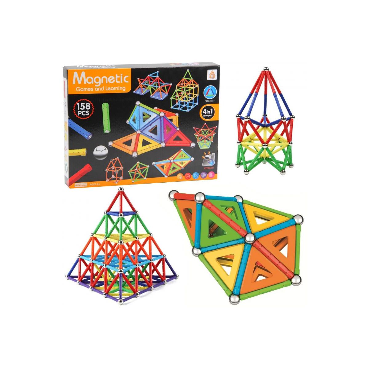 Klocki magnetyczne 158 elementów Trifox (A-1030)