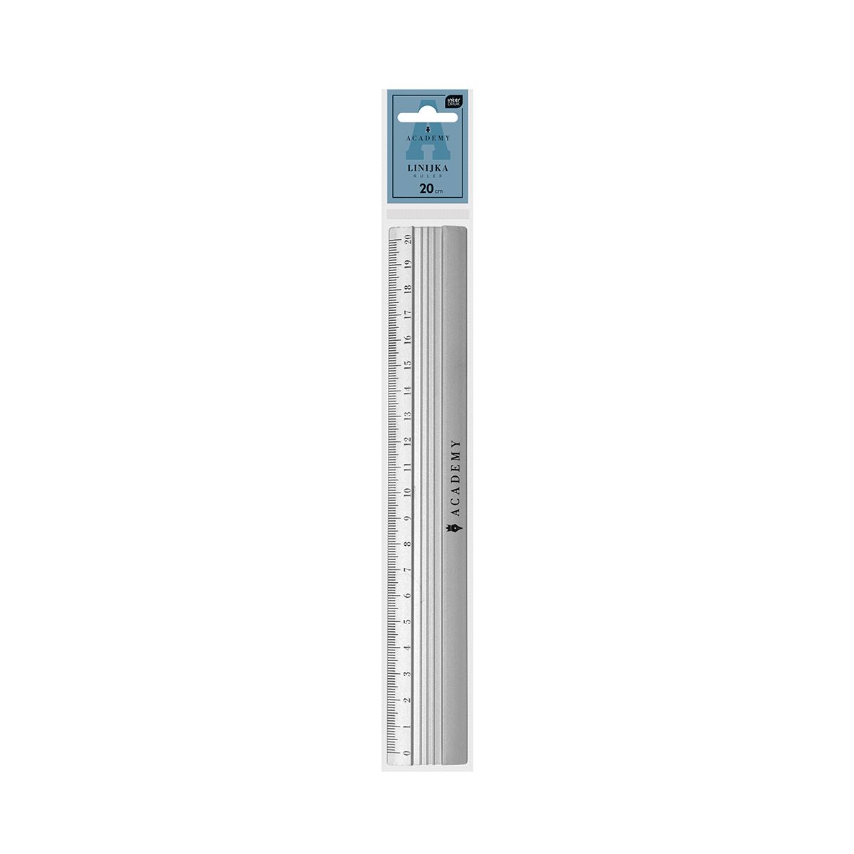 Linijka plastik ACADEMY 20cm Interdruk