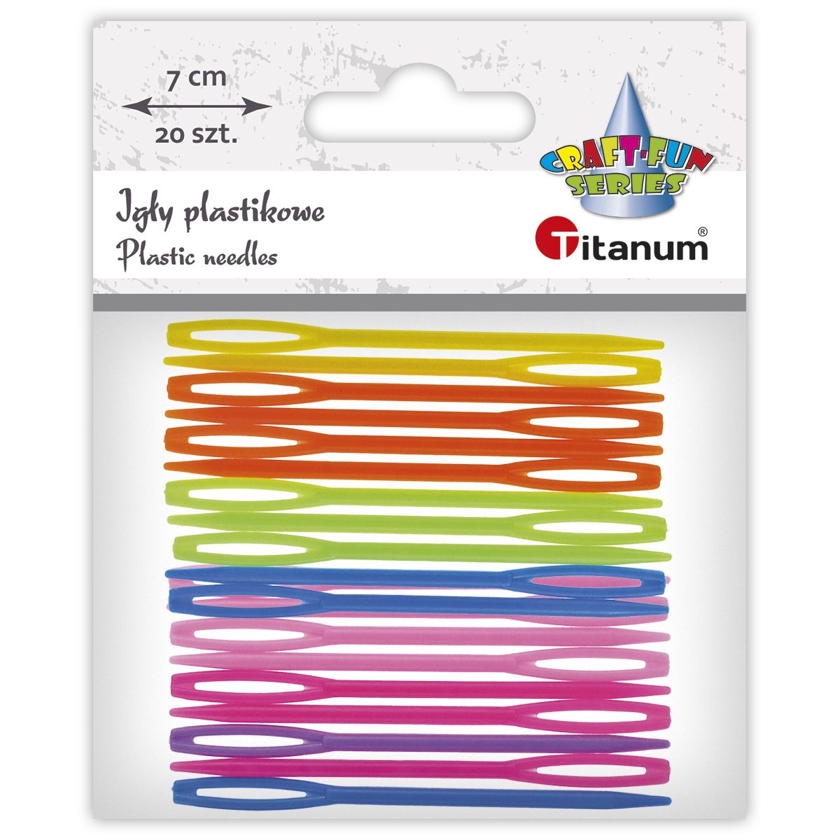 Igły Titanum Craft-Fun Series igły plastikowe 20szt/7cm plastik 20 sztuk