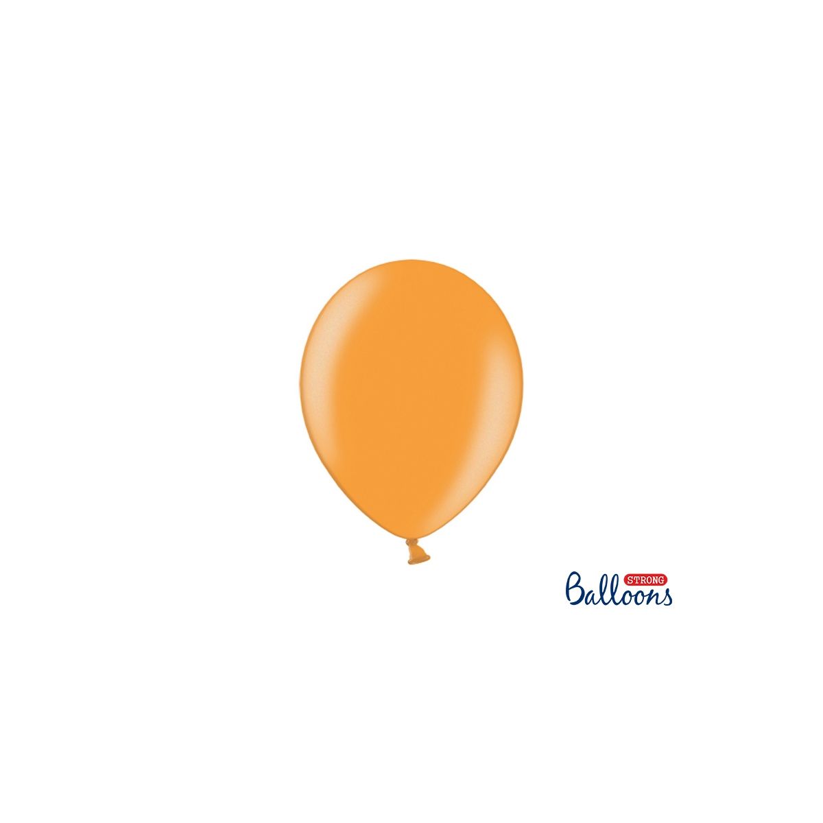 Balon gumowy Partydeco Party Deco BALONY STRONG METALLIC metalizowany 50 szt pomarańczowy (SB12M-005/50)