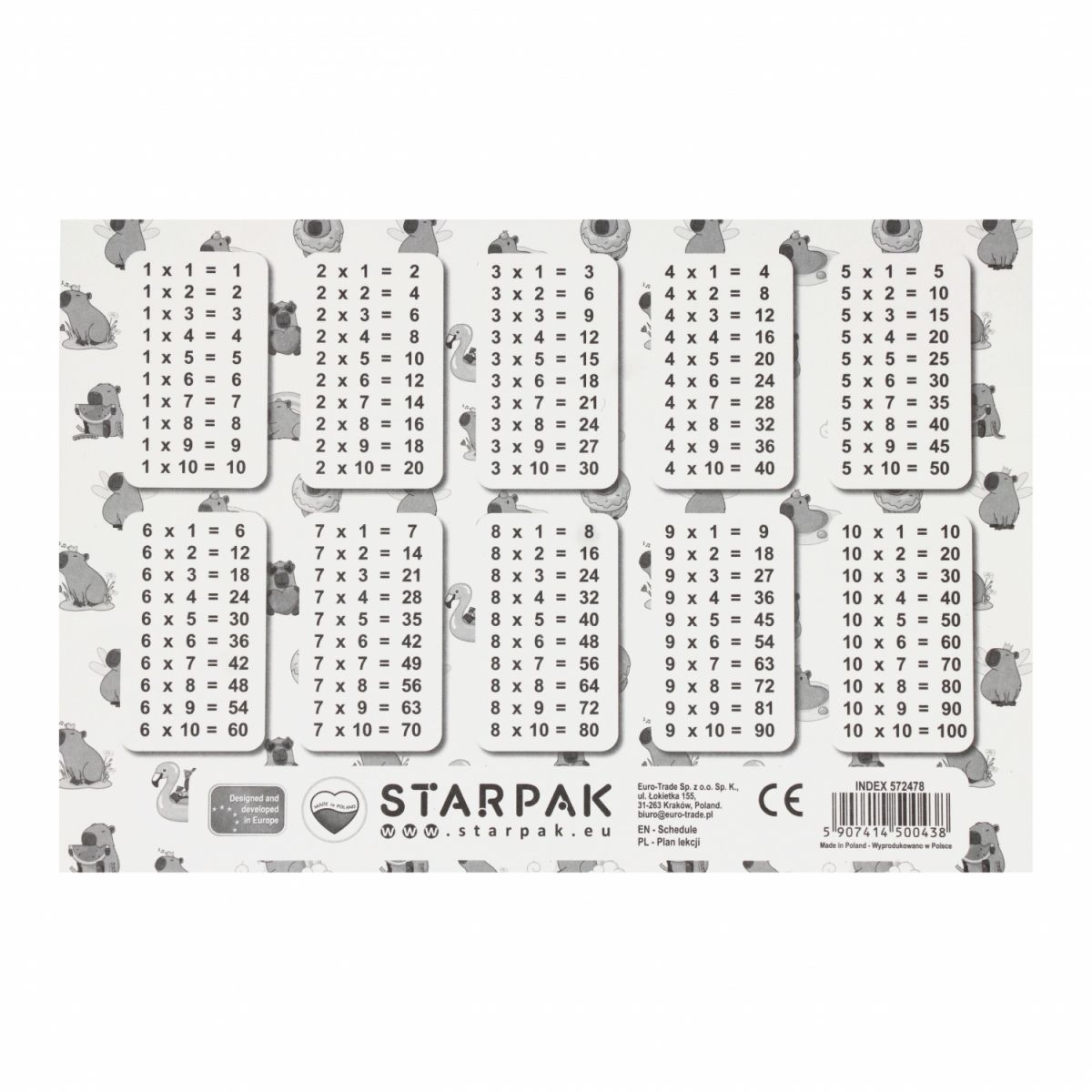 Plan lekcji kapibara Starpak (572478)