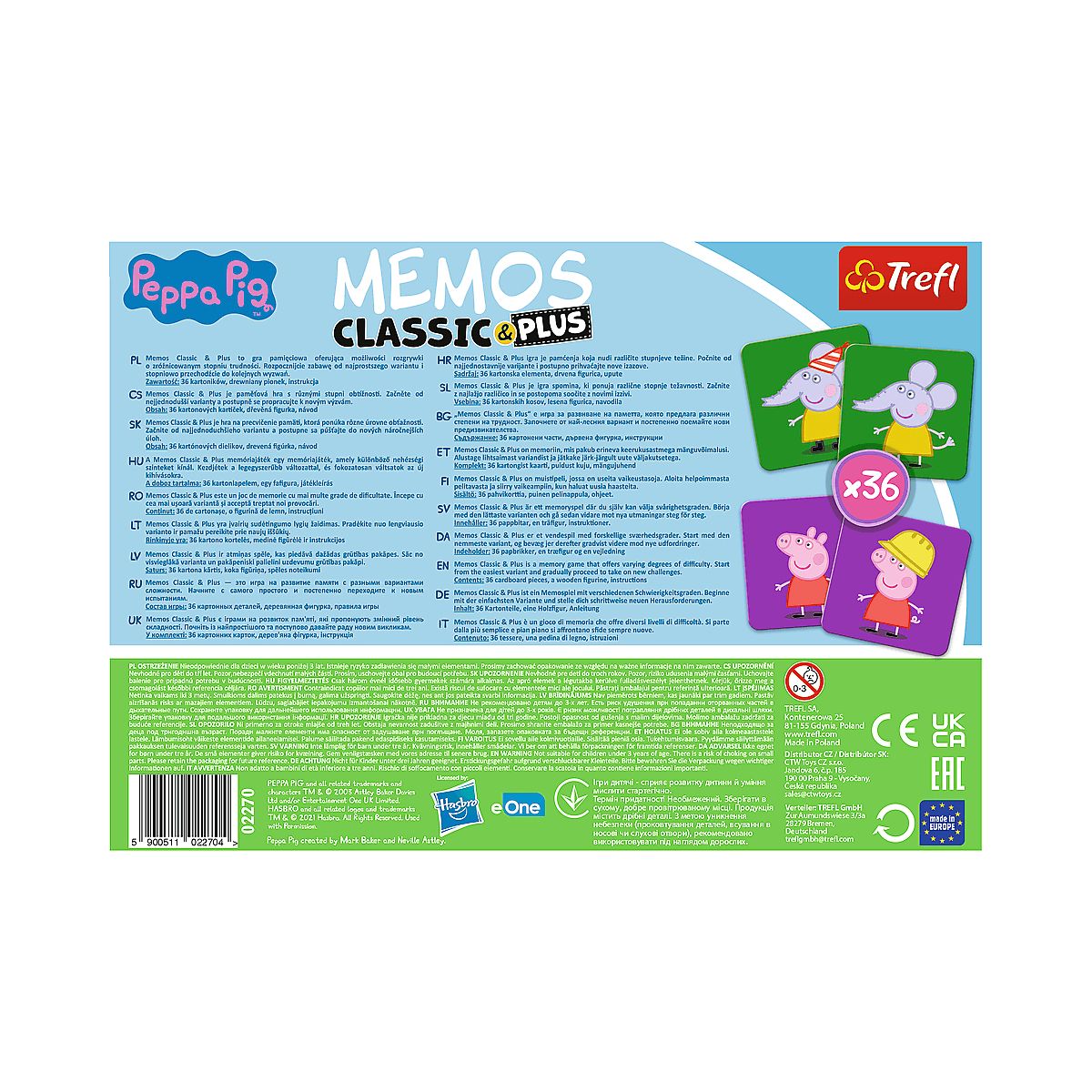 Gra pamięciowa Trefl Psi Patrol Memos Classic & Plus, Paw Patrol (02269)