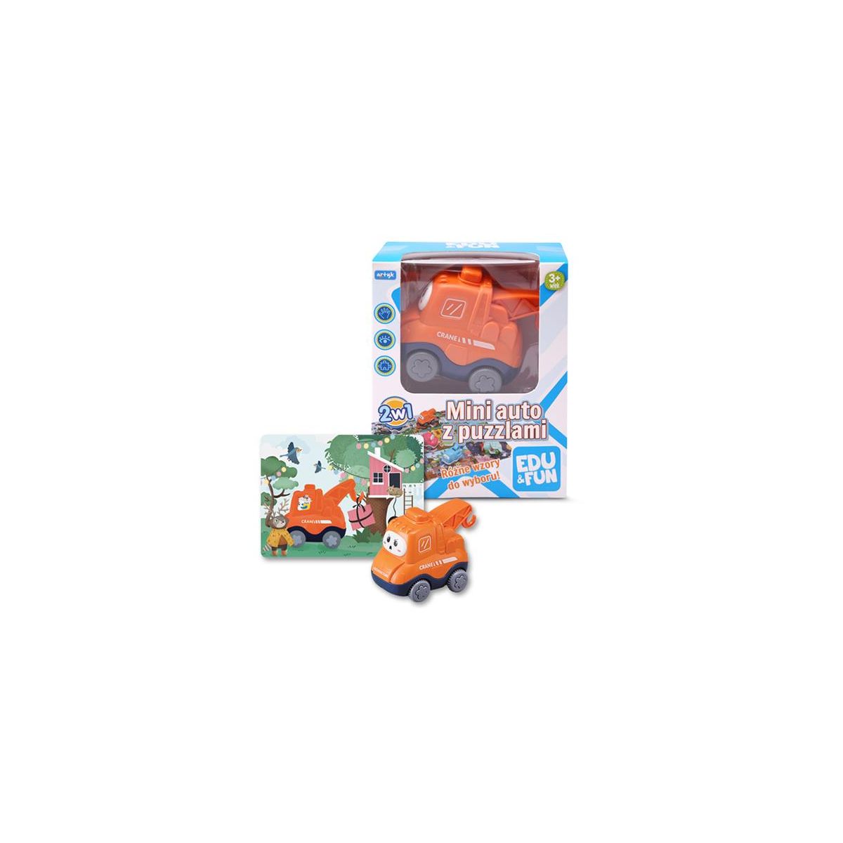 Samochód mini dźwig z puzzlami Artyk (125881)
