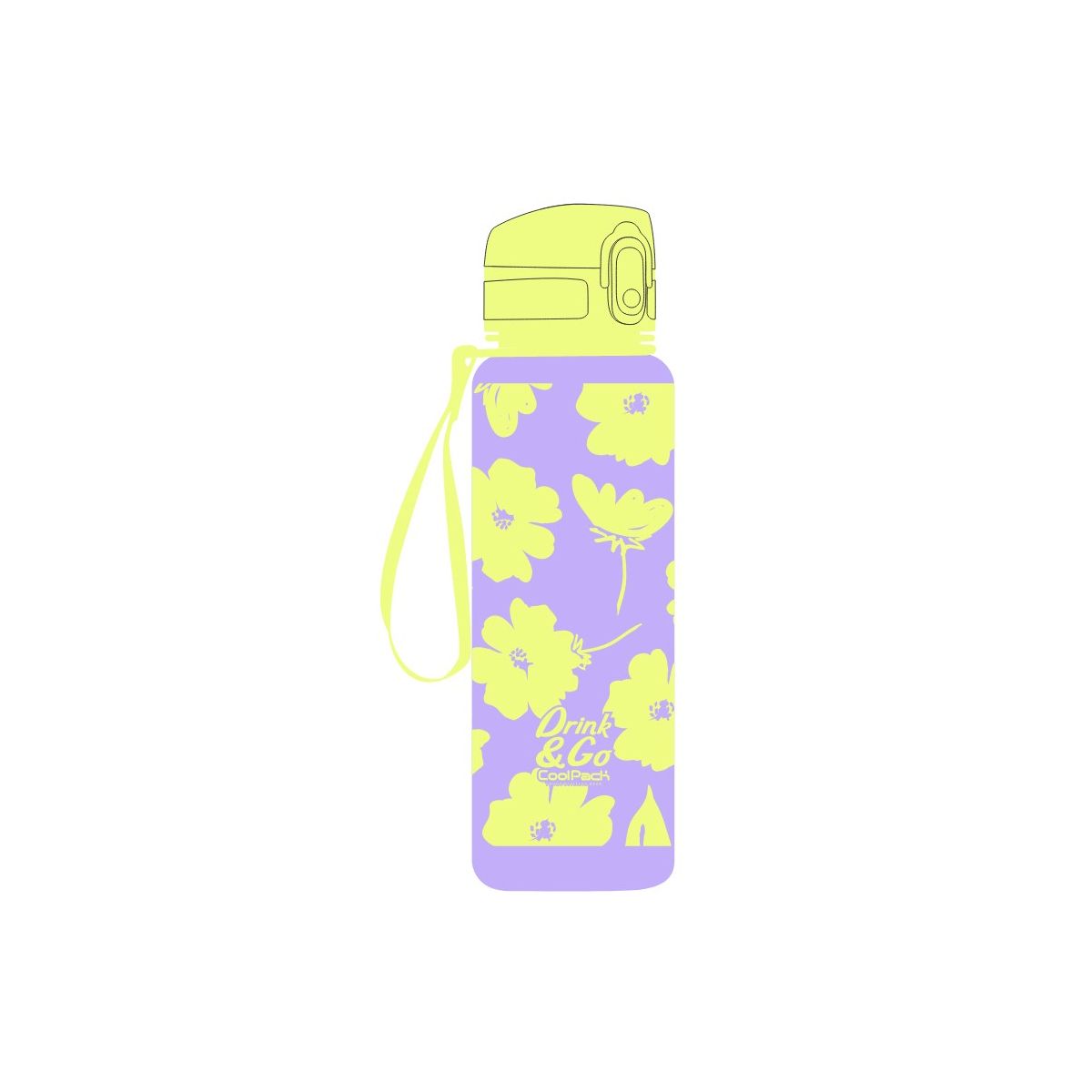 Bidon Cool Pack Brisk FLORES LILA 600ml Patio (Z16913)