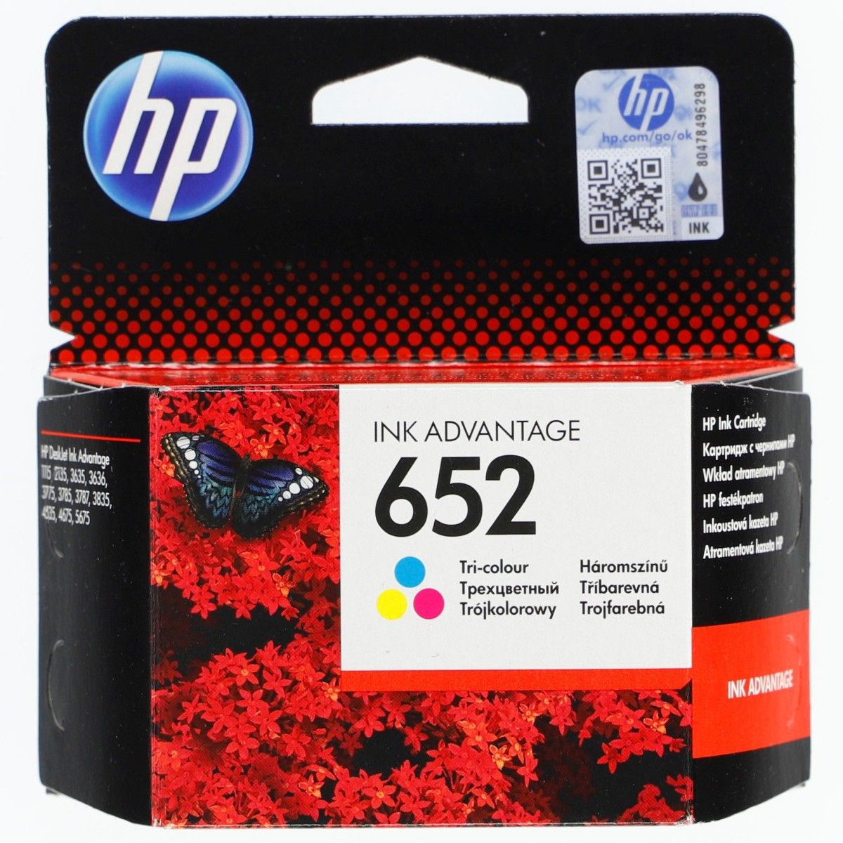 Tusz (cartridge) oryginalny Hp DeskJet Ink Advantage HP 652 652 CMY (F6V24AE)