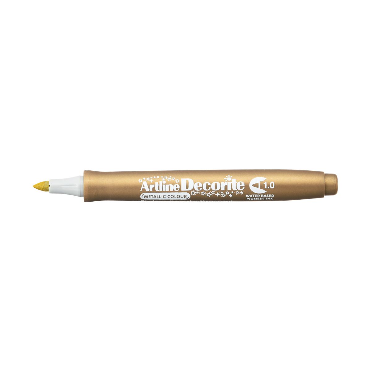 Marker permanentny Artline złoty metaliczny decorite, złoty 1,0mm pędzelek końcówka (AR-033 9 6)