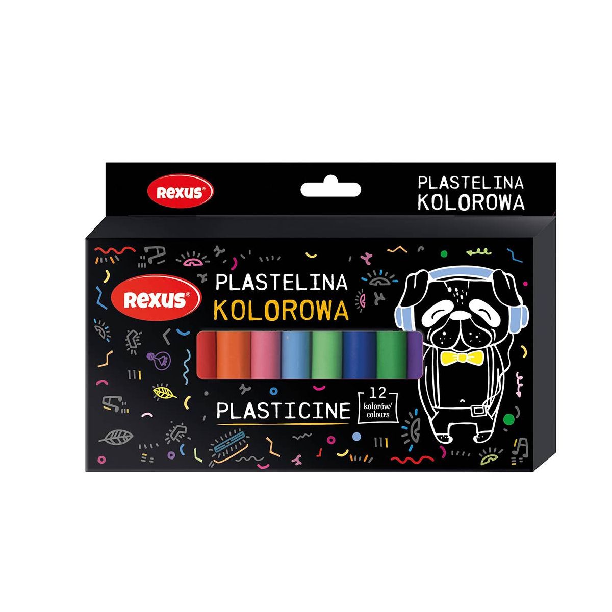 Plastelina 12 kol. Teens mix Rexus (9754)