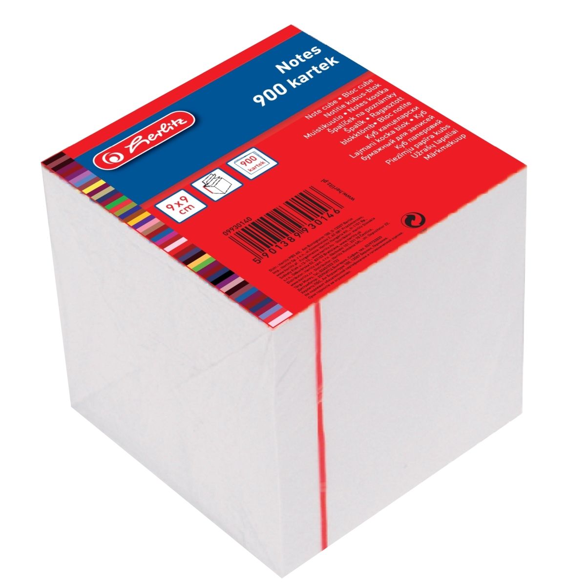 Kostka papierowa 9930140 biały [mm:] 90x90x 90 Herlitz (300023301)