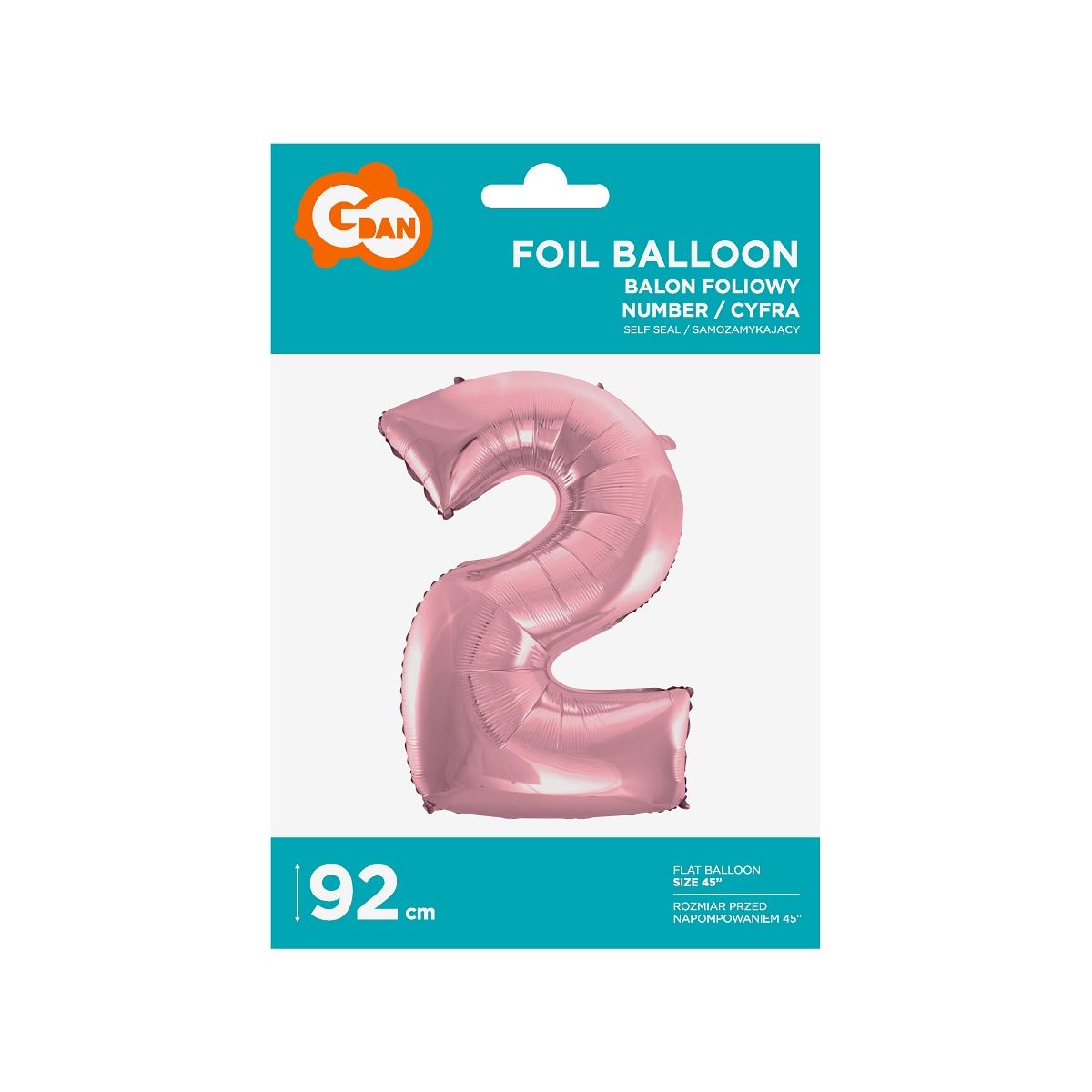 Balon foliowy Godan cyfra 2 45cal (bc-HRO2)