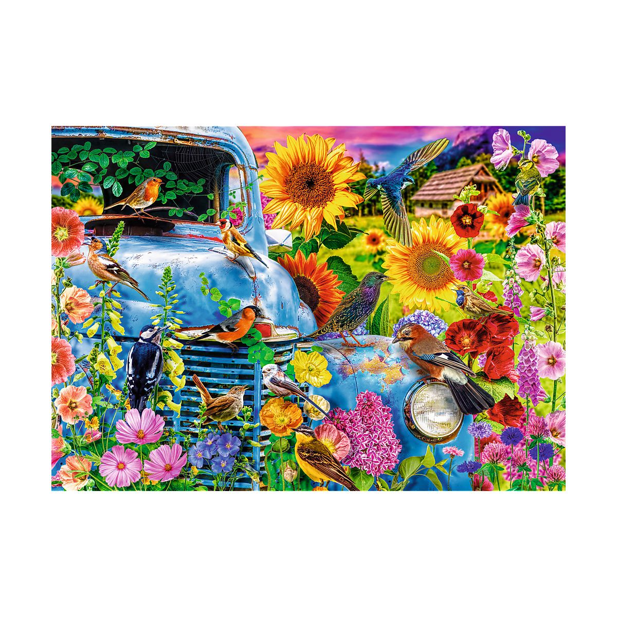 Puzzle Premium Plus Wiejska sielanka: Śpiewające Ptaki 1000 el. Trefl (10848)