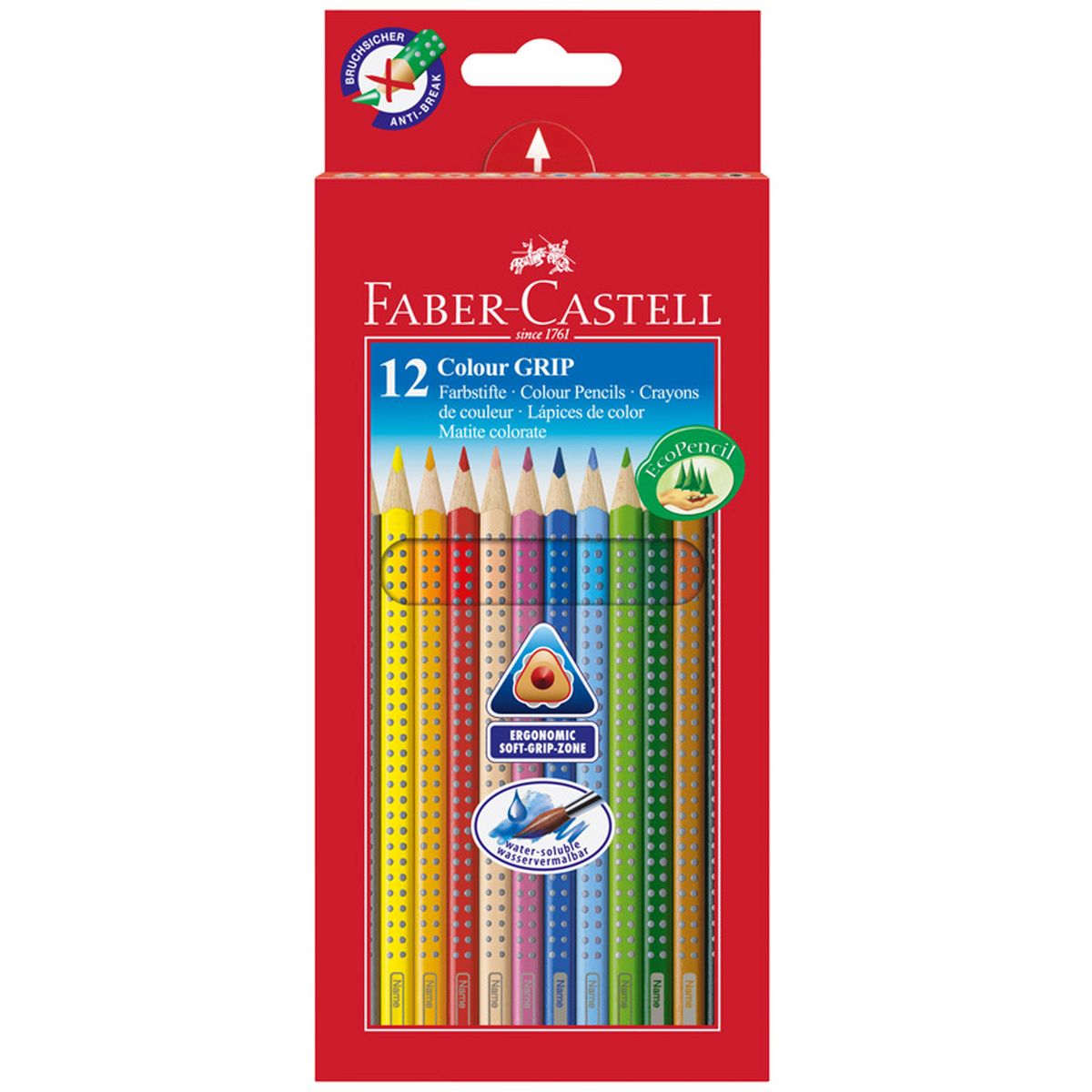 Kredki ołówkowe Faber Castell Grip 12 kol. (112412)