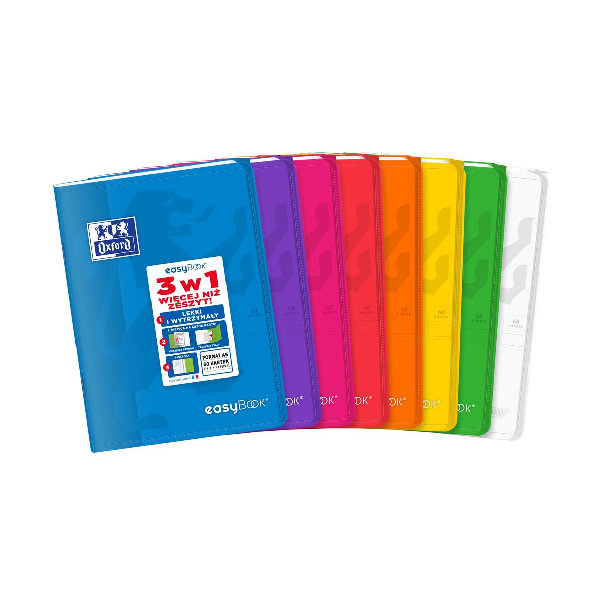 Zeszyt EASYBOOK A5 60k. 90g linia Oxford (400146694)