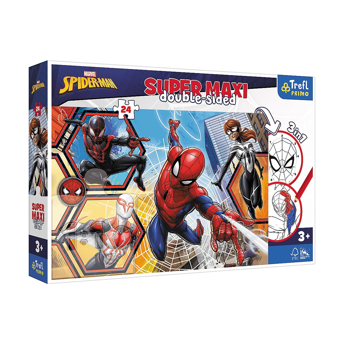 Puzzle Trefl Spiderman Super maxi Spiderman wyrusza do akcji 24 el. (41006)