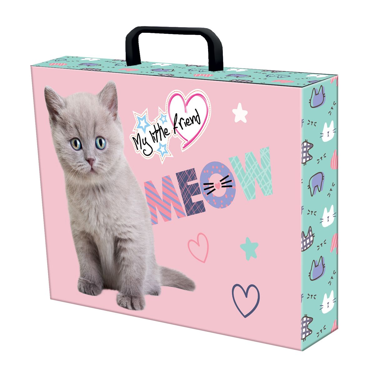 Teczka kartonowa na zatrzask My Little Friend Fluffy Kitty A4 mix Unipap