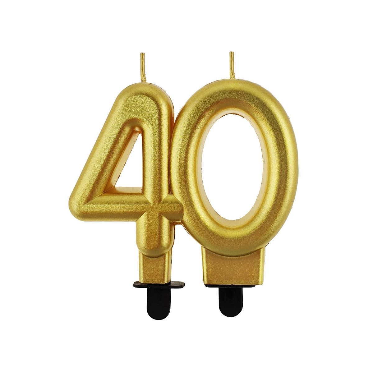 Świeczka urodzinowa cyferka 40 w kolorze złotym Godan (PF-SCZ40)