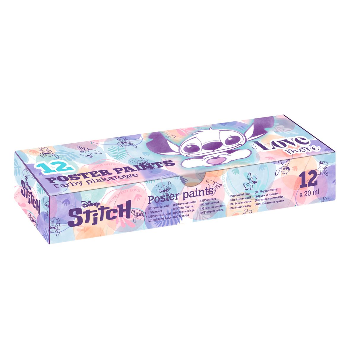 Farby plakatowe Stitch Pastelowe kolor: mix 20ml 12 kolor. Patio (91972PTR)