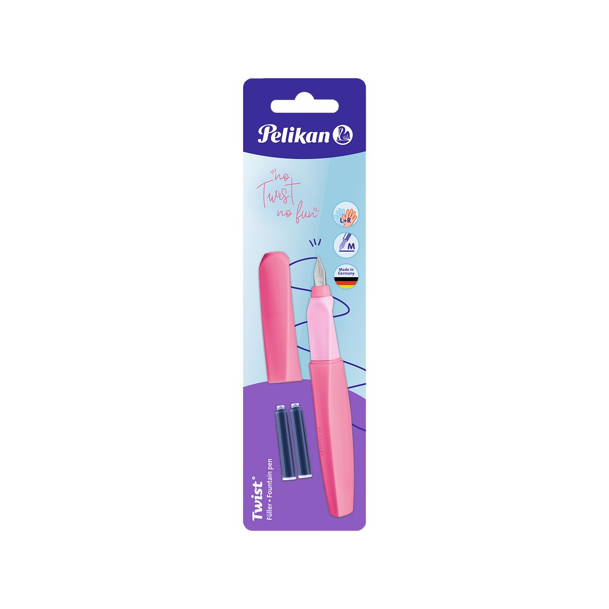 Pióro wieczne Pelikan Twist P457 + 2 naboje Berry Pink (300010116)
