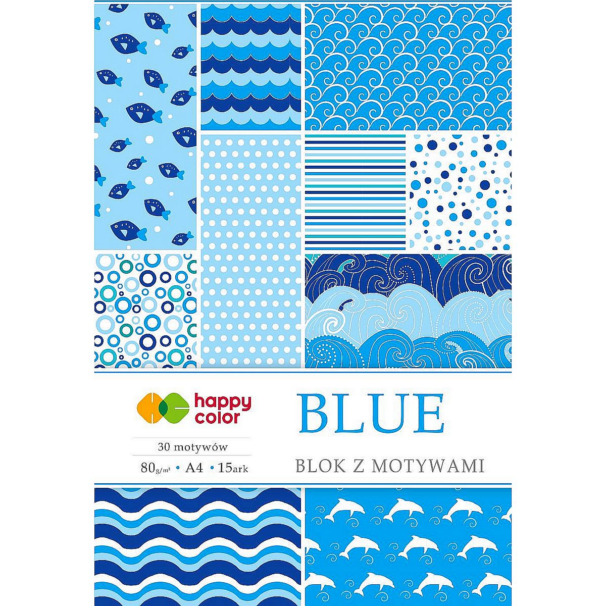 Zeszyt papierów kolorowych A4 80g 15k Happy Color (HA 3808 2030-B)