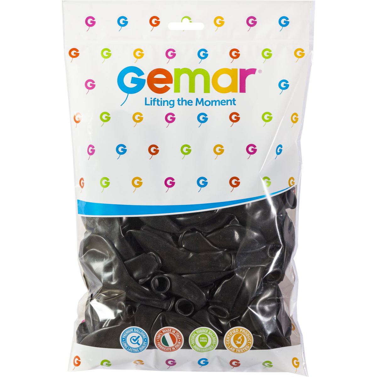 Balon gumowy 100 szt czarny 12cal Godan (G110/14)