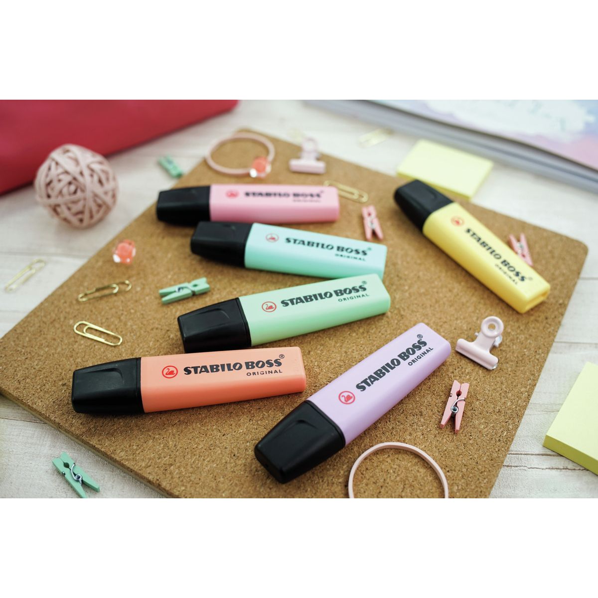 Zakreślacz Stabilo Pastel podstawka na biurko mix 5,0mm (7015-02-5)